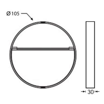 JUPITER LW444 3.5 Watt Antrasit Sıva Üstü Yuvarlak Dış Mekan LED Merdiven Armatürü - Gün Işığı (3000K)