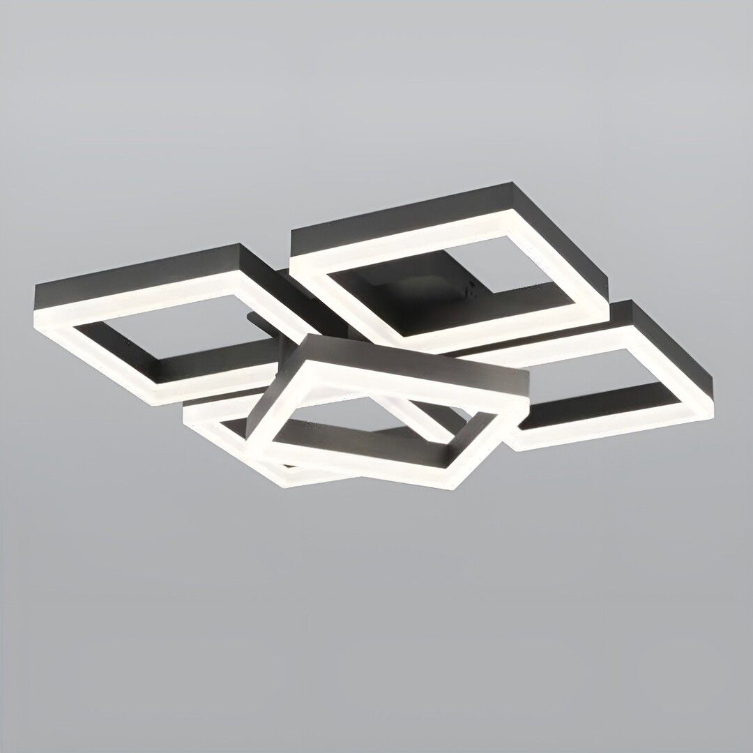 CL-748 160 Watt Beşli Antrasit Modern LED Avize - 3 Işık Renkli (Beyaz + Ilık Beyaz + Gün Işığı)