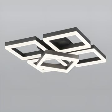 CL-748 160 Watt Beşli Antrasit Modern LED Avize - 3 Işık Renkli (Beyaz + Ilık Beyaz + Gün Işığı)