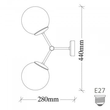 CreaLight YL-6341 Opal Top Camlı Eskitme Aplik