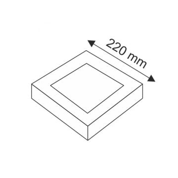 HELIOS HS 1037 18 Watt Sensörlü Sıva Altı/Sıva Üstü Kare LED Panel - 3 Işık Renkli (Beyaz + Ilık Beyaz + Gün Işığı)
