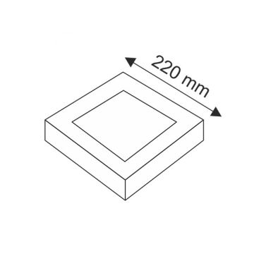 HELIOS HS 1037 18 Watt Sensörlü Sıva Altı/Sıva Üstü Kare LED Panel - 3 Işık Renkli (Beyaz + Ilık Beyaz + Gün Işığı)