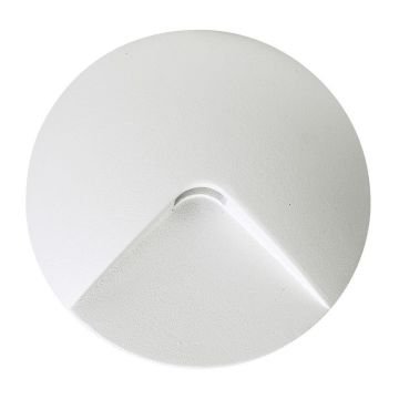 JUPITER LW975 B 2 Watt Beyaz Sıva Altı Yuvarlak Dış Mekan LED Merdiven Armatürü - Metal - Gün Işığı (3000K)