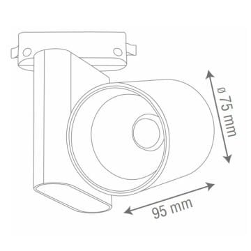 goldX ZE763-BK Siyah/Beyaz Kasa 20 Watt LED Ray Spot