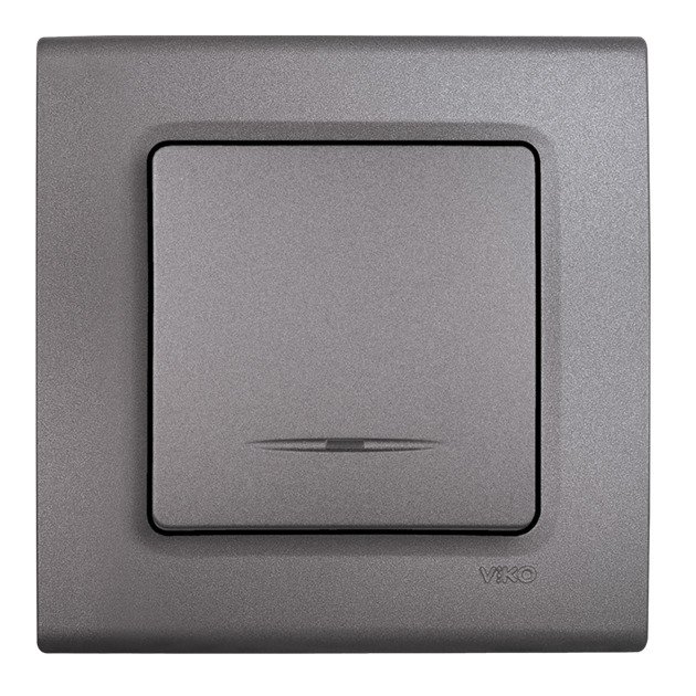 VİKO Linnera Life 90442019 Işıklı Anahtar [Granit Grisi]