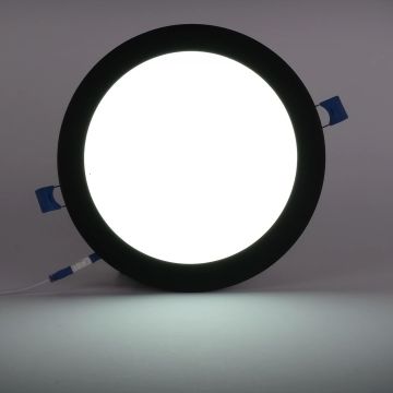 ACK AP01-01831 18 Watt Sıva Altı Siyah Kasa Yuvarlak LED Panel - OSRAM LED - Beyaz Işık (6500K)