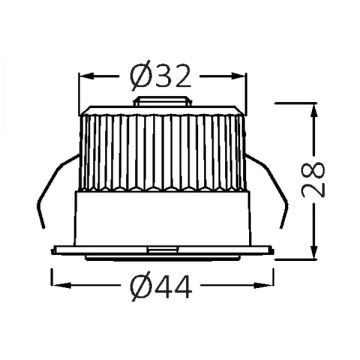 Braytron BH06-00231 Siyah Kasa 3 Watt Sıva Altı Dış Mekan Mini LED Spot - Beyaz Işık (6500K)