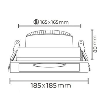 MOLLED MOL2081Y Siyah Kasa 20 Watt LED Mağaza Spotu (SAMSUNG/OSRAM LED & EAGLERISE/PHILIPS/LIFUD Driver)