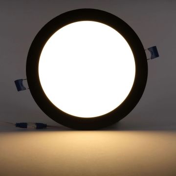 ACK AP01-01801 18 Watt Sıva Altı Siyah Kasa Yuvarlak LED Panel - OSRAM LED - Ilık Beyaz (4000K)