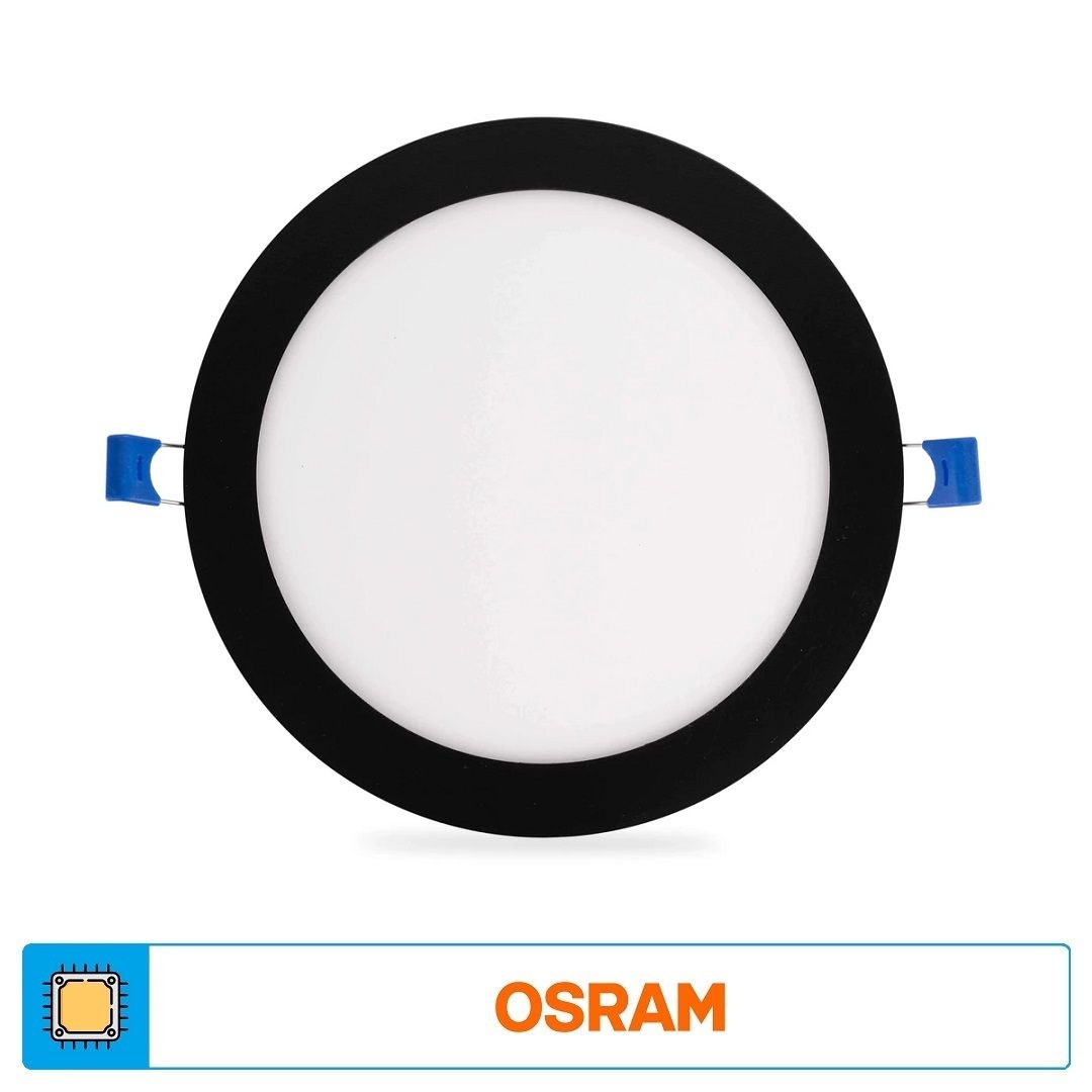 ACK AP01-01801 18 Watt Sıva Altı Siyah Kasa Yuvarlak LED Panel - OSRAM LED - Ilık Beyaz (4000K)