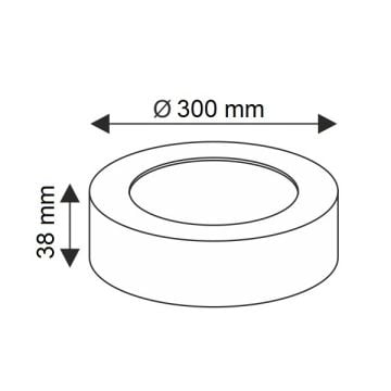 HELIOS HS 1039 24 Watt Sıva Üstü Yuvarlak LED Panel