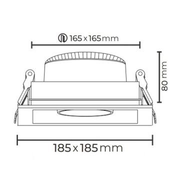 MOLLED MOL2081Y Beyaz Kasa 20 Watt LED Mağaza Spotu (SAMSUNG/OSRAM LED & EAGLERISE/PHILIPS/LIFUD Driver)