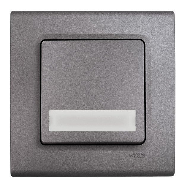 VİKO Linnera Life 90442027 Işıklı Etiketli Zil Anahtarı [Granit Grisi]