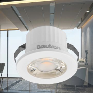 Braytron BH06-00210 Beyaz Kasa 3 Watt Sıva Altı Dış Mekan Mini LED Spot - Ilık Beyaz (4000K)