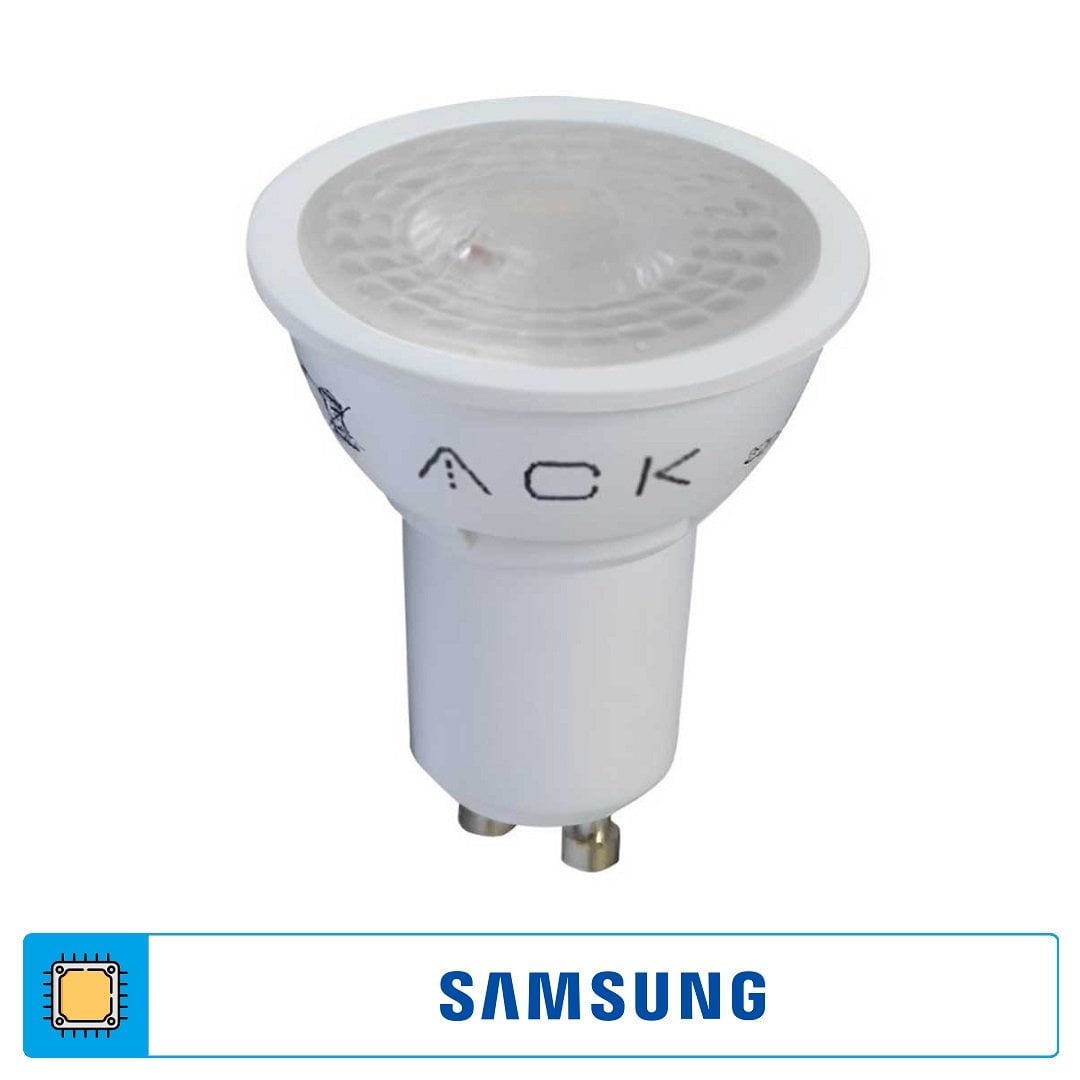 ACK AA24-01751 7 Watt GU10 Duylu Mercekli LED Ampul - SAMSUNG Ledli - Ilık Beyaz (4000K)