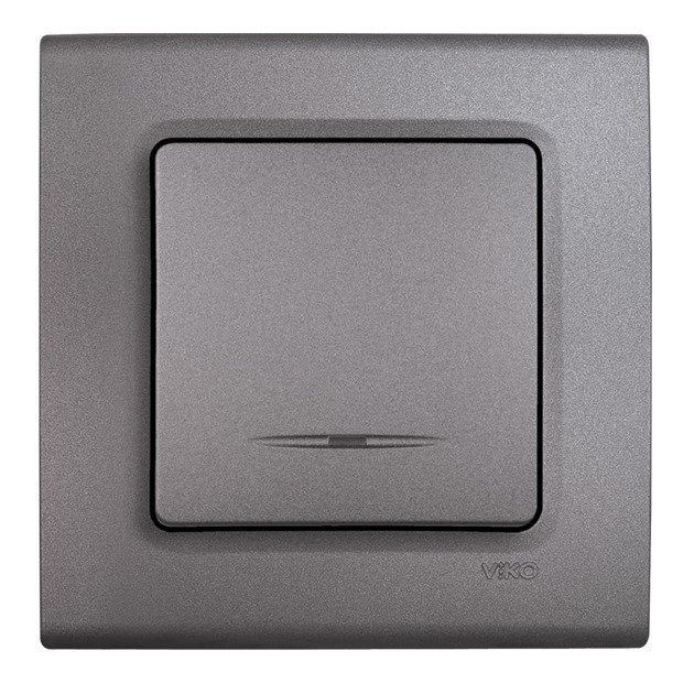 VİKO Linnera Life 90442038 Işıklı İki Kutuplu Anahtar [Granit Grisi]
