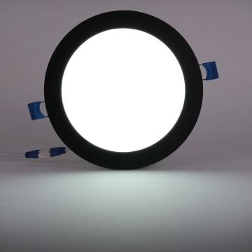 ACK AP01-01531 15 Watt Sıva Altı Siyah Kasa Yuvarlak LED Panel - OSRAM LED - Beyaz Işık (6500K)