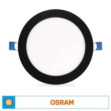ACK AP01-01531 15 Watt Sıva Altı Siyah Kasa Yuvarlak LED Panel - OSRAM LED - Beyaz Işık (6500K)
