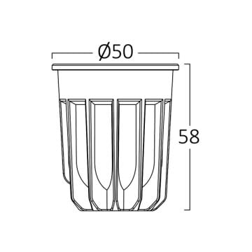 Braytron BA23-31011 Siyah Kasa 10 Watt LED Spot Modül - Ilık Beyaz (4000K)