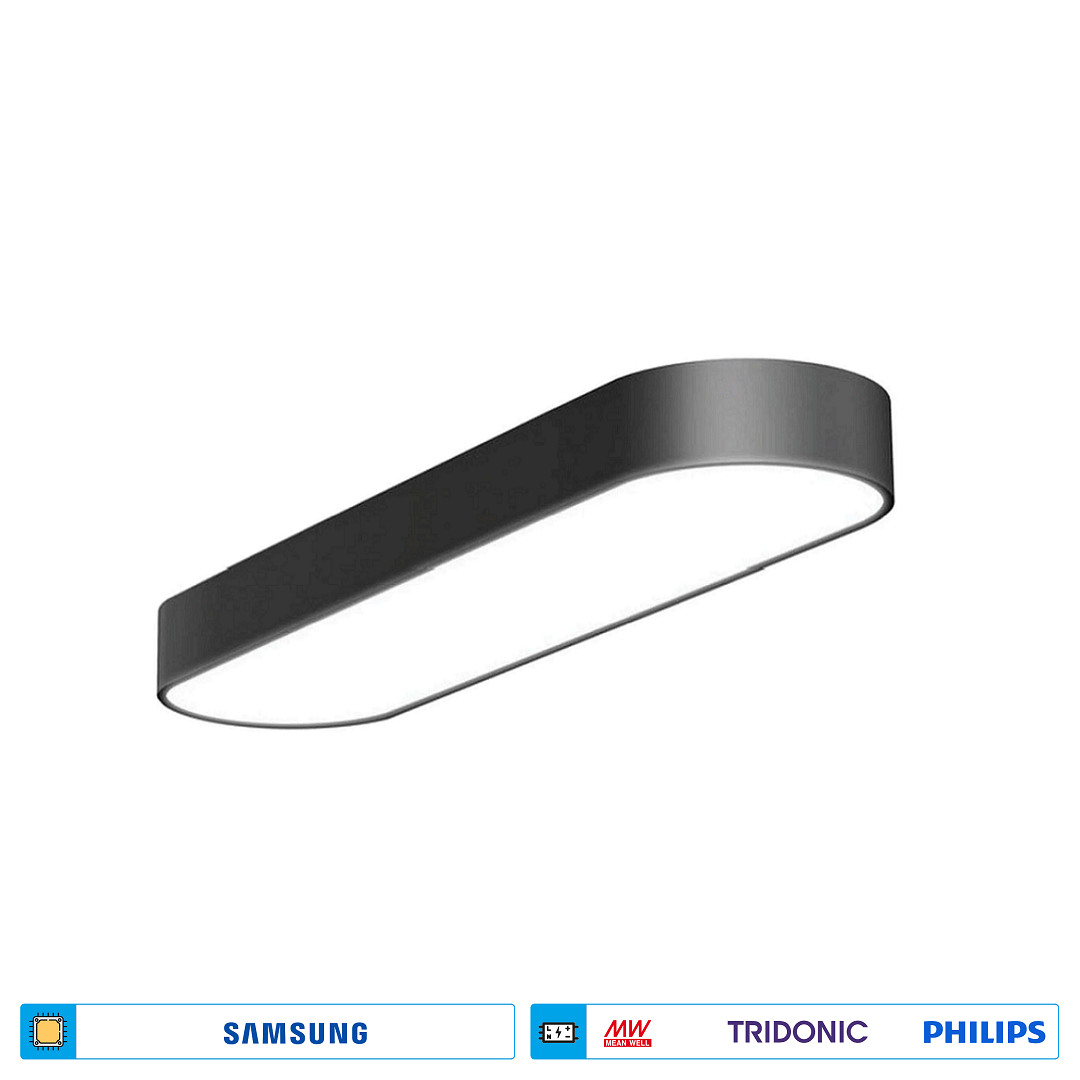 ACK AL02-81701 75 Watt 20x120 cm Elips Sıva Üstü Lineer Armatür - SAMSUNG/OSRAM LED & MEAN WELL/PHILIPS/TRIDONIC Driver