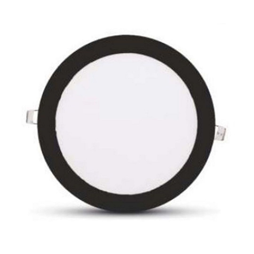 VOLTEK VPSAYS01265 12 Watt Siyah Kasa Sıva Altı Yuvarlak LED Panel - Beyaz Işık (6500K)