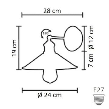 CreaLight YL-N-663 Siyah Retro Aplik