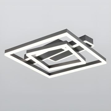 CL-747 180 Watt İkili Antrasit Modern LED Avize - 3 Işık Renkli (Beyaz + Ilık Beyaz + Gün Işığı)