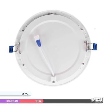 ACK AP01-01830 18 Watt Sıva Altı Yuvarlak LED Panel - OSRAM LED - Ilık Beyaz (4000K)