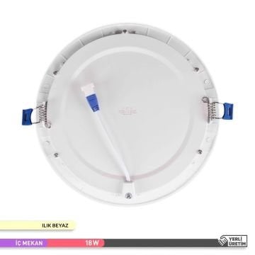 ACK AP01-01810 18 Watt Sıva Altı Yuvarlak LED Panel - OSRAM LED - Beyaz Işık (6500K)