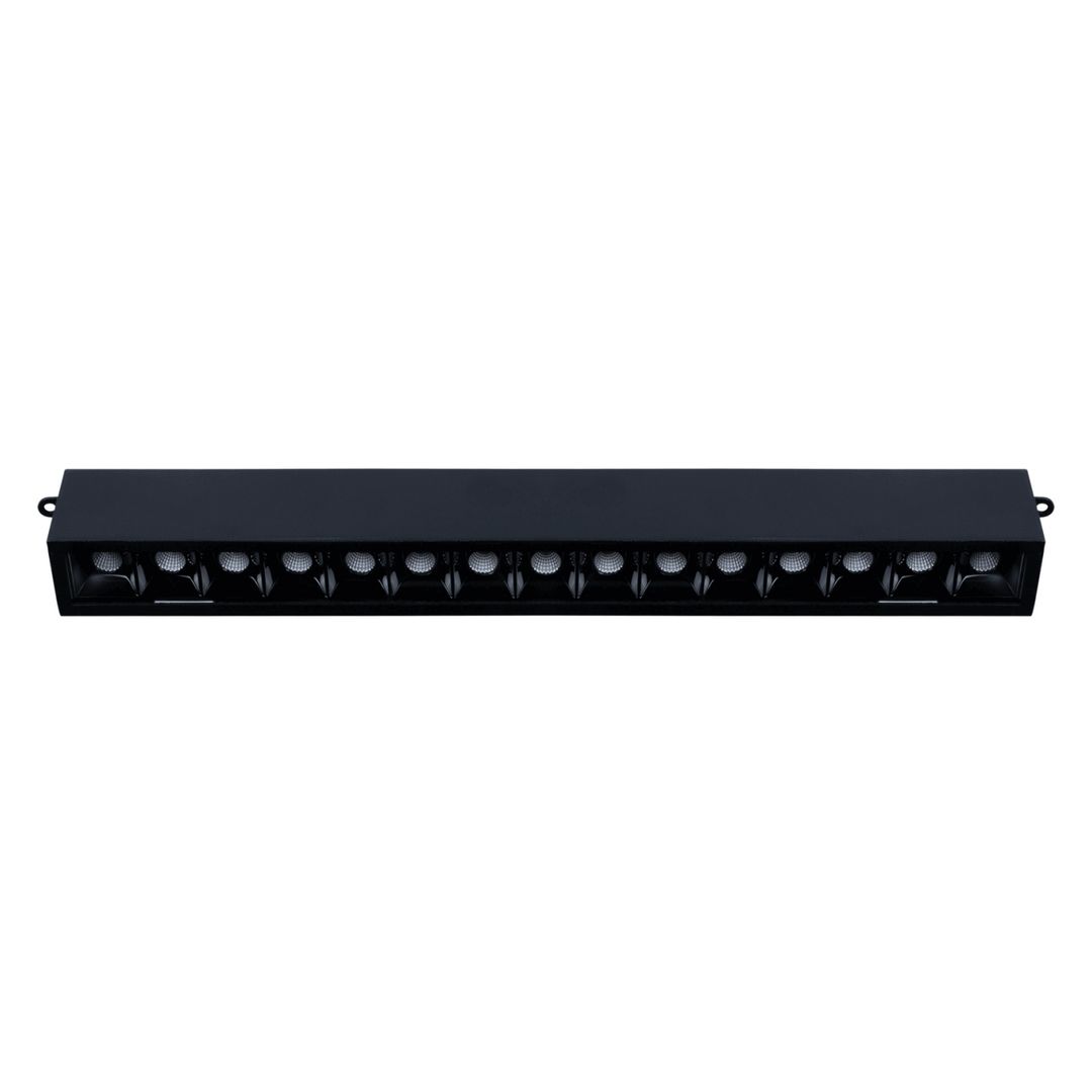 goldX ZE081 Siyah/Beyaz Kasa 16 Watt 27 cm Sıva Üstü Lensli Lineer Armatür (SAMSUNG LED & EAGLERISE Driver)