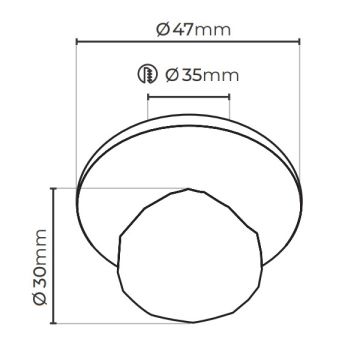 MOLLED MOL7052 3 Watt Kristal Mini LED Spot - Ilık Beyaz (4000K)