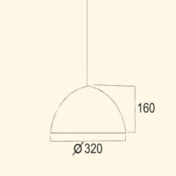 ZİTA 222MSV Siyah-Gold Modern Avize - PC Gövde - E27 Duylu