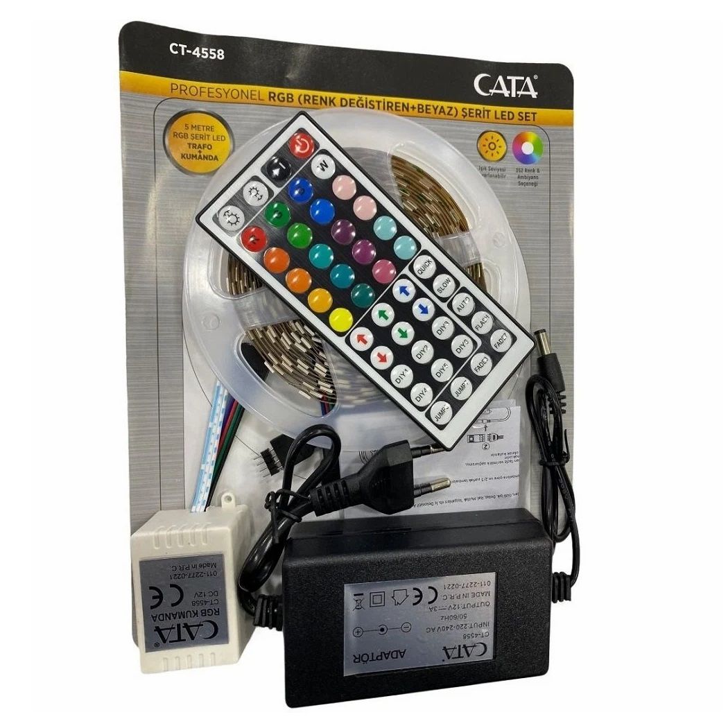 CATA CT-4558 352 Renkli RGB Şerit Led Seti - 5 Watt/Metre [5 Metre]