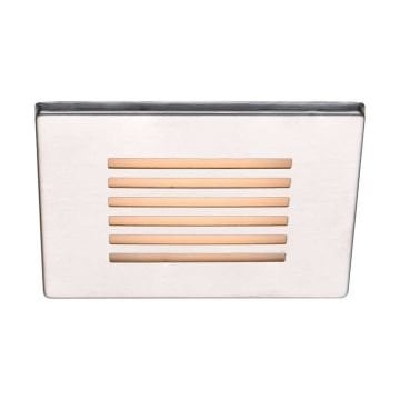 JUPITER LW977 1.5 Watt Sıva Altı Kare Dış Mekan LED Merdiven Armatürü - Paslanmaz Çelik Çerçeveli - Gün Işığı (3000K)