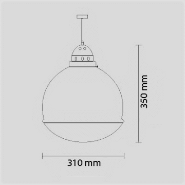 CreaLight CL-0342-31-SE Endüstriyel Avize (Çap: 31 cm)