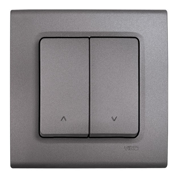 VİKO Linnera Life 90442016 İki Düğmeli Jaluzi Kumanda Anahtarı [Granit Grisi]