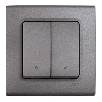VİKO Linnera Life 90442016 İki Düğmeli Jaluzi Kumanda Anahtarı [Granit Grisi]