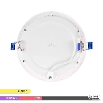 ACK AP01-01500 15 Watt Sıva Altı Yuvarlak LED Panel - OSRAM LED - Gün Işığı (3000K)