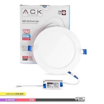 ACK AP01-01500 15 Watt Sıva Altı Yuvarlak LED Panel - OSRAM LED - Gün Işığı (3000K)