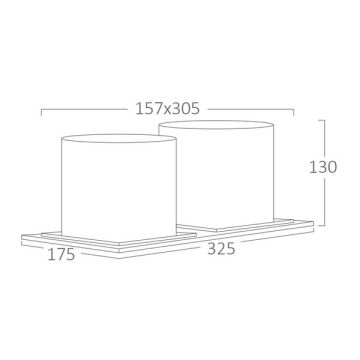 Braytron BD36-00611 Siyah Kasa 2x30 Watt İkili LED Mağaza Spotu (PHILIPS LED) - Ilık Beyaz (4000K)