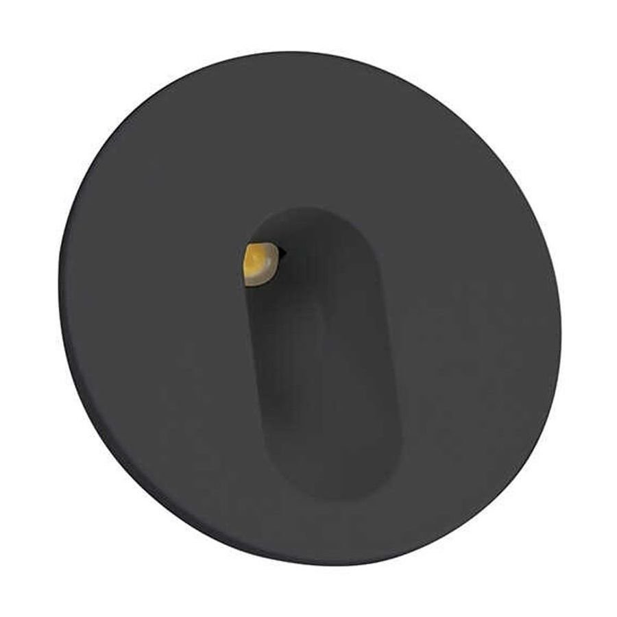 JUPITER LW389 S 2 Watt Siyah Sıva Altı Yuvarlak LED Merdiven Armatürü - Metal - Gün Işığı (3000K)