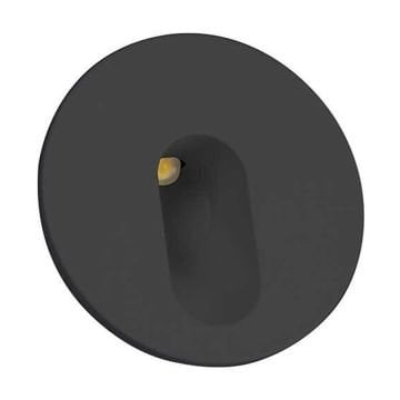 JUPITER LW389 S 2 Watt Siyah Sıva Altı Yuvarlak LED Merdiven Armatürü - Metal - Gün Işığı (3000K)