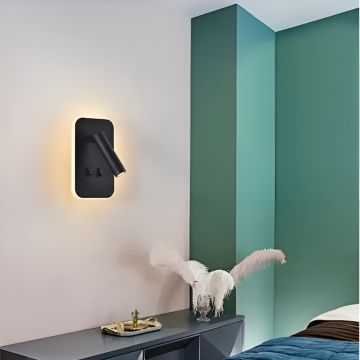 CATA CT-5253S Tuvalu 13 Watt Siyah Yatak Başı LED Aplik - Gün Işığı (3200K)