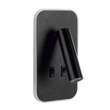 CATA CT-5253S Tuvalu 13 Watt Siyah Yatak Başı LED Aplik - Gün Işığı (3200K)