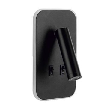 CATA CT-5253S Tuvalu 13 Watt Siyah Yatak Başı LED Aplik - Gün Işığı (3200K)