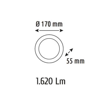 HELIOS HS 5878 18 Watt LED Glop Armatür - PC Gövde - Beyaz Işık (6400K)