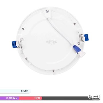 ACK AP01-01230 12 Watt Sıva Altı Yuvarlak LED Panel - OSRAM LED - Beyaz (6500K)