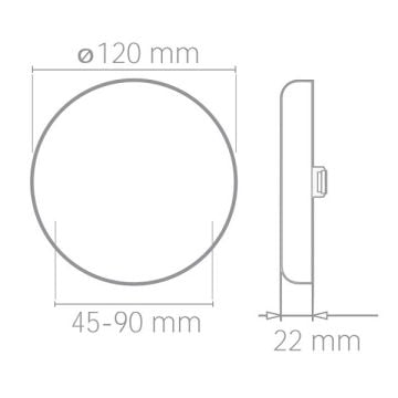 VOLTEK VPSAYB01865D 18 Watt Ayarlanabilir Yuvarlak LED Panel - Beyaz Işık (6500K)