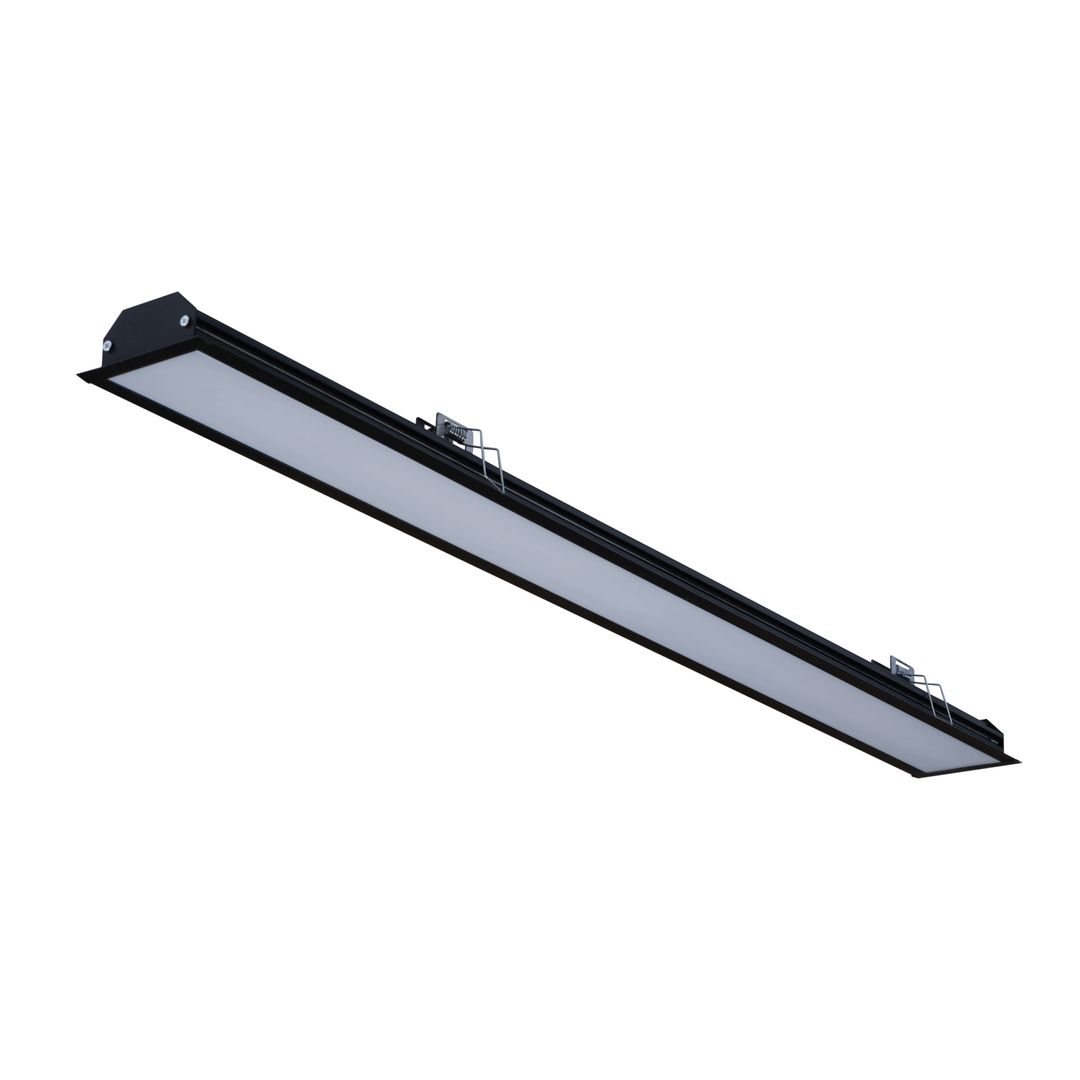 goldX ZE2045 Siyah/Beyaz Kasa 36 Watt 10x120 cm Sıva Altı Lineer Armatür (SAMSUNG LED & EAGLERISE Driver)