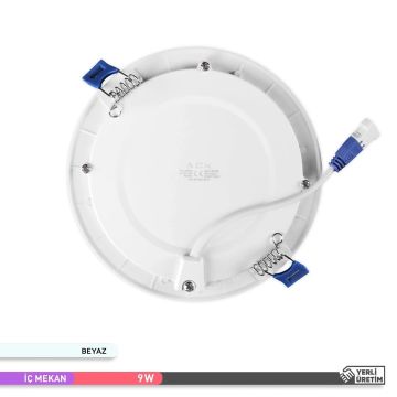 ACK AP01-00930 9 Watt Sıva Altı Yuvarlak LED Panel - OSRAM LED - Ilık Beyaz (4000K)